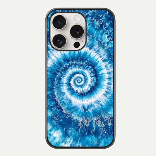 Blue Galaxy Wave Glass Case For iPhone 15 Pro Max by Custom World