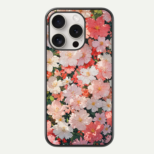 Blush Bloom Field Glass Case For iPhone 15 Pro Max by Custom World