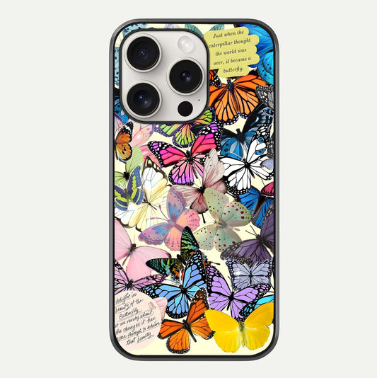 Butterflies Petal Dream Glass Case For iPhone 15 Pro Max by Custom World