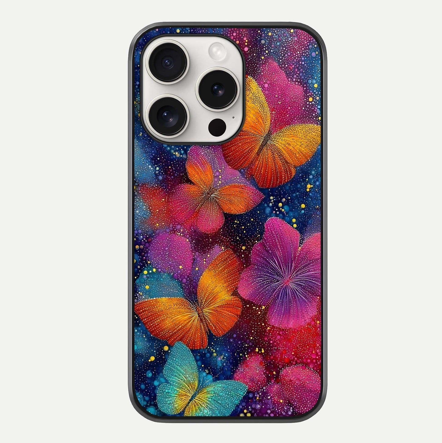 Butterfly Dream Mist Glass Case For iPhone 15 Pro Max by Custom World