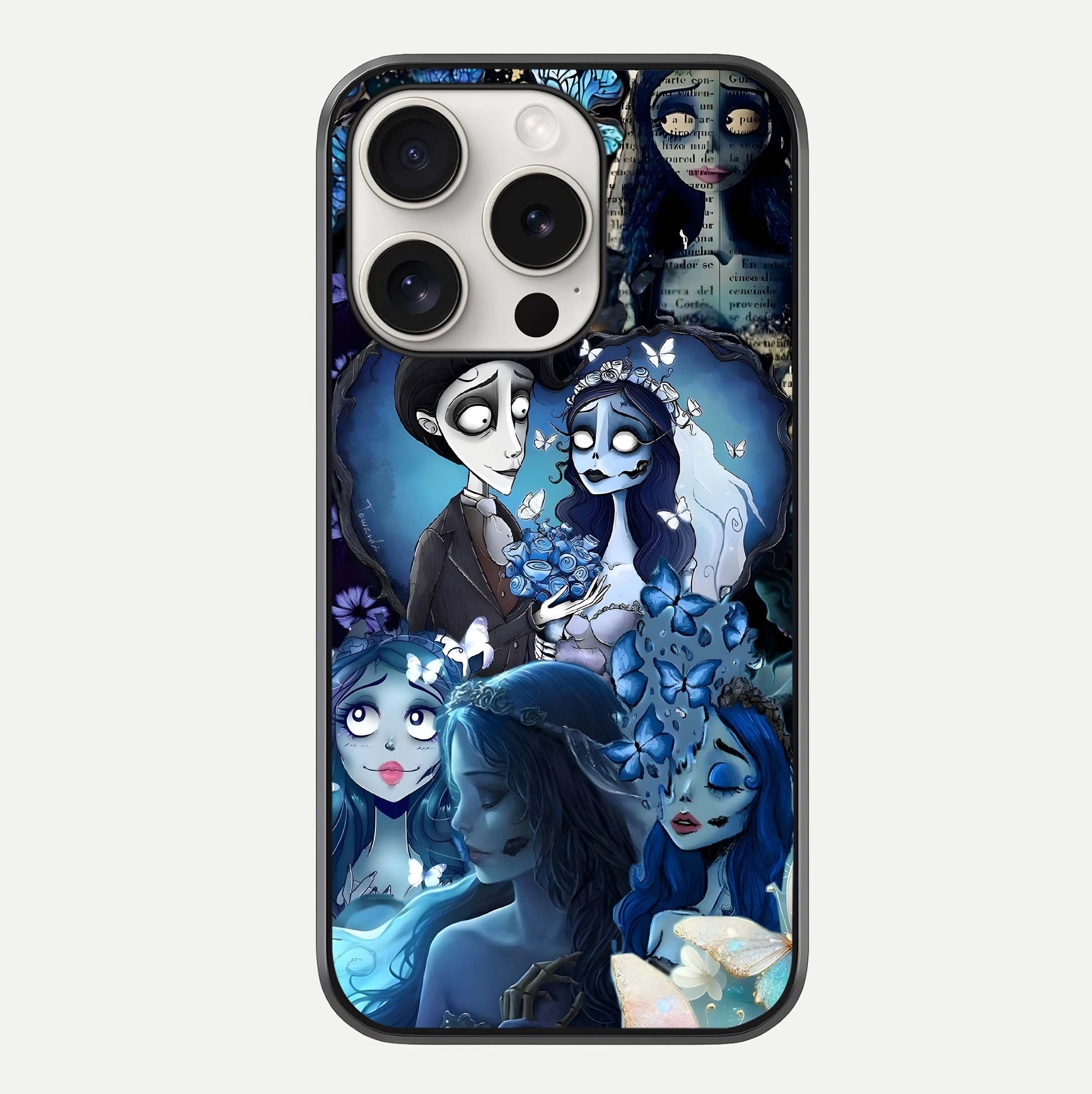 Butterfly Ghost Soul Glass Case For iPhone 15 Pro Max by Custom World
