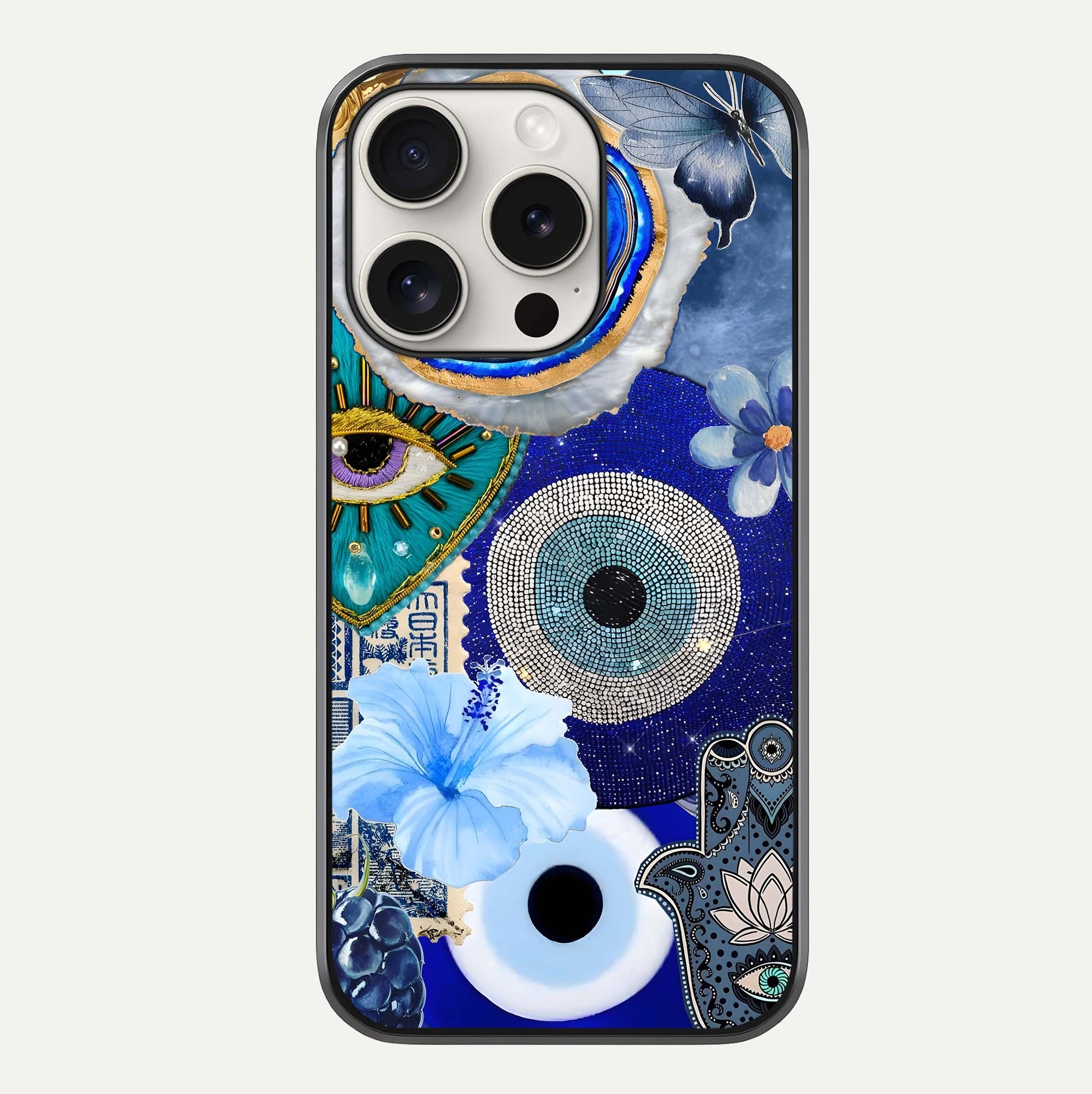 Celestial Celestial Blue Vision Glass Case For iPhone 15 Pro Max by Custom World