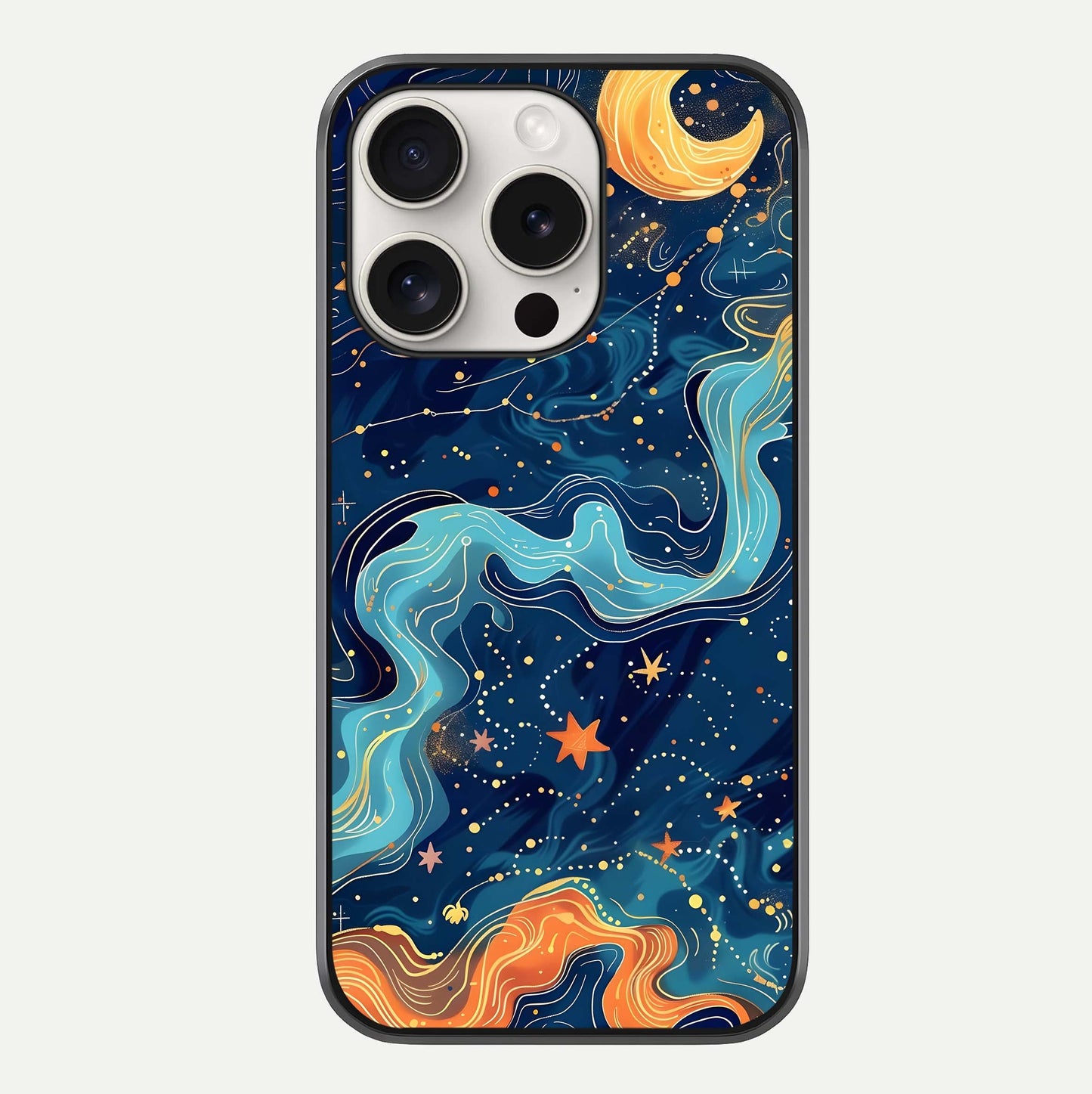 Celestial Dream Flow Glass Case For iPhone 15 Pro Max by Custom World