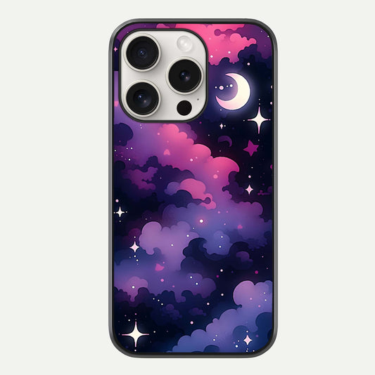Celestial Moon Magic Glass Case For iPhone 15 Pro Max by Custom World