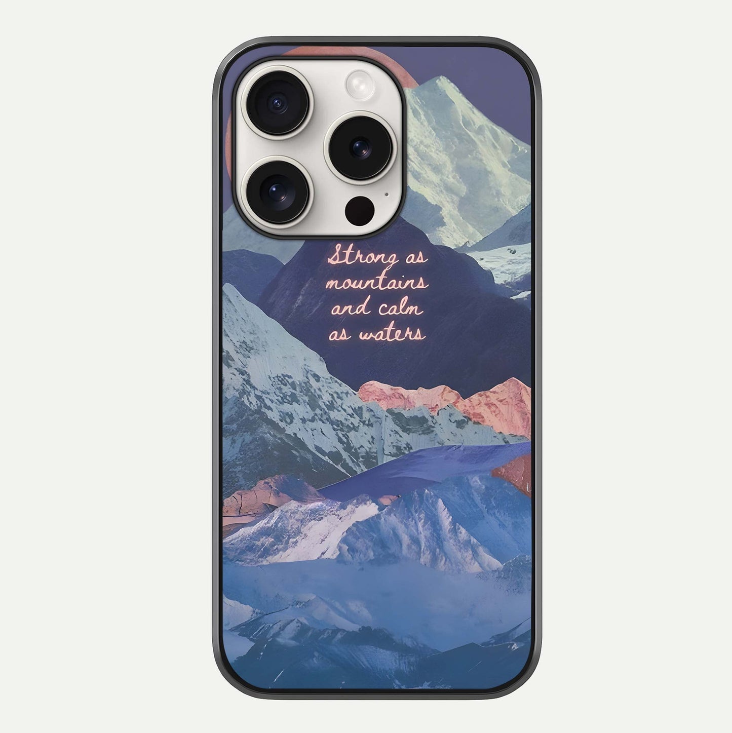 Celestial Mountain Calm Glass Case For iPhone 15 Pro Max by Custom World