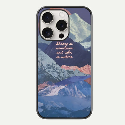 Celestial Mountain Calm Glass Case For iPhone 15 Pro Max by Custom World