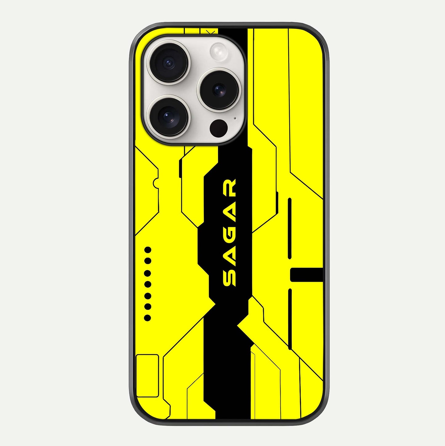 Circuit CYBERPUNK Custom Name Glass Case For iPhone 15 Pro Max by Custom World