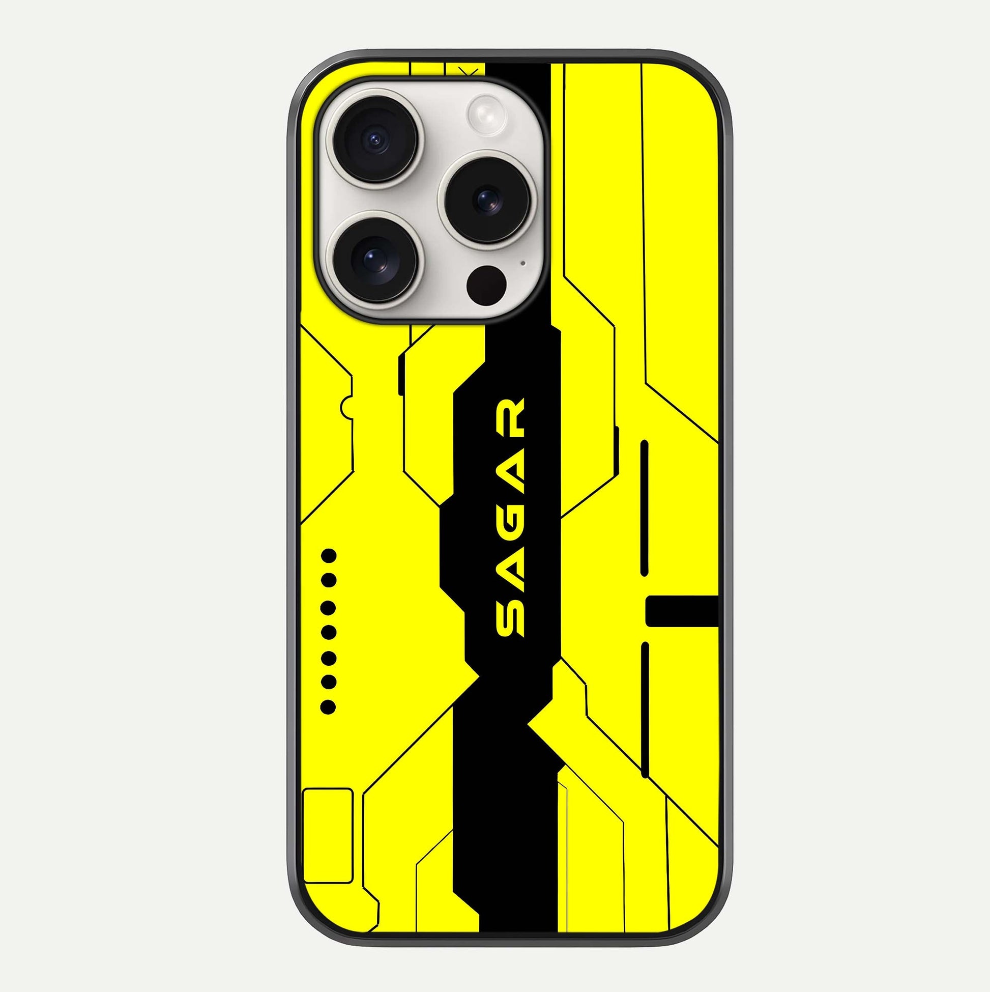 Circuit CYBERPUNK Custom Name Glass Case For iPhone 15 Pro Max by Custom World