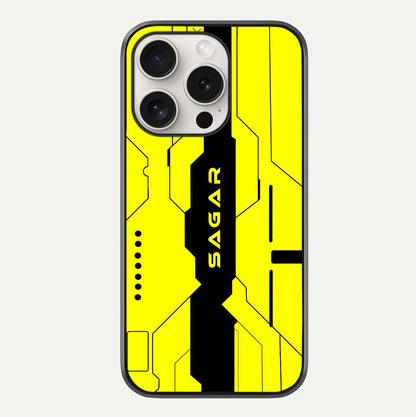 Circuit CYBERPUNK Custom Name Glass Case For iPhone 15 Pro Max by Custom World