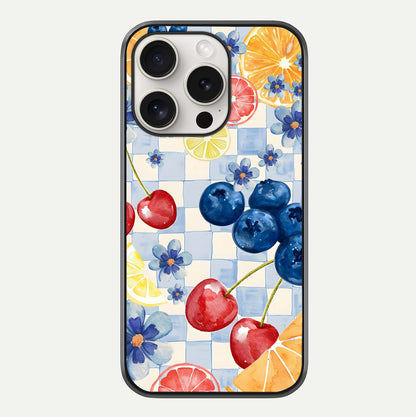 Citrus Bloom Joy Glass Case For iPhone 15 Pro Max by Custom World