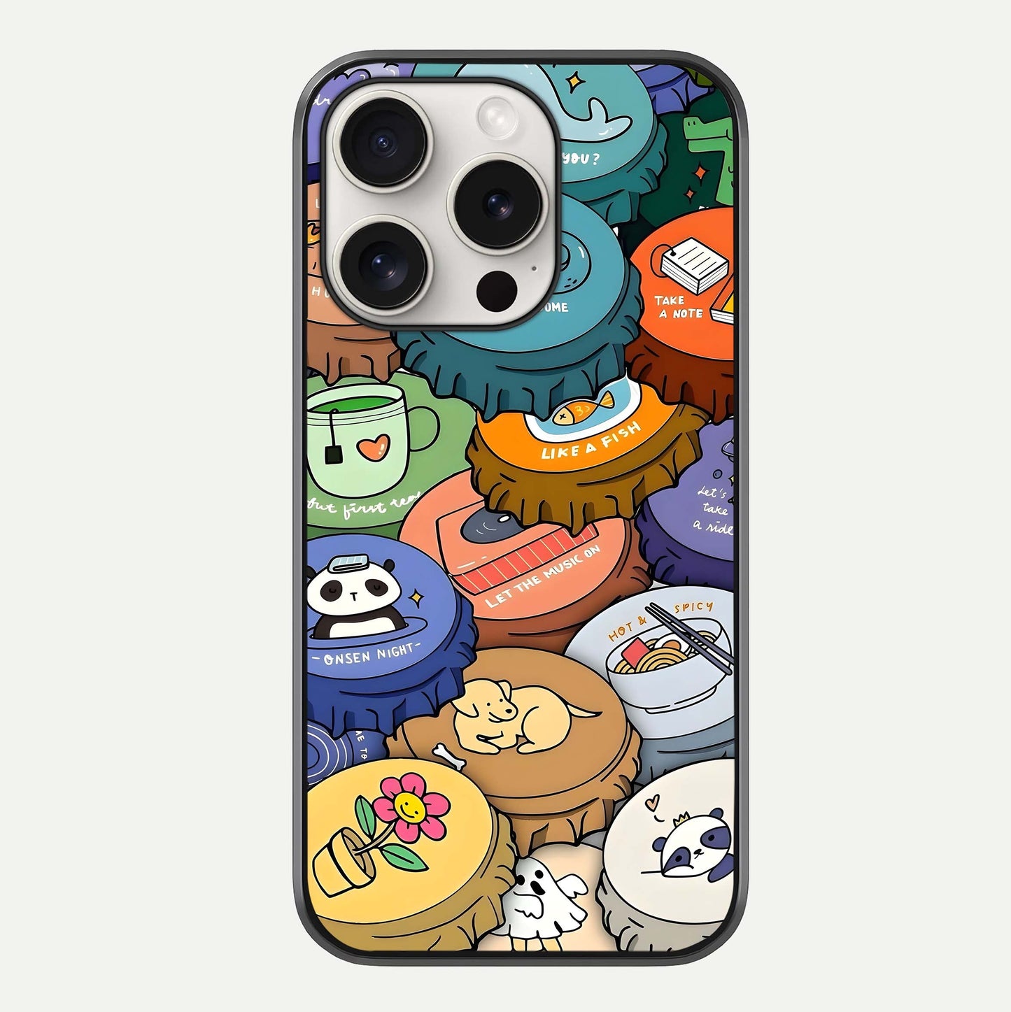 Coins Patterns Glass Case For iPhone 15 Pro Max by Custom World