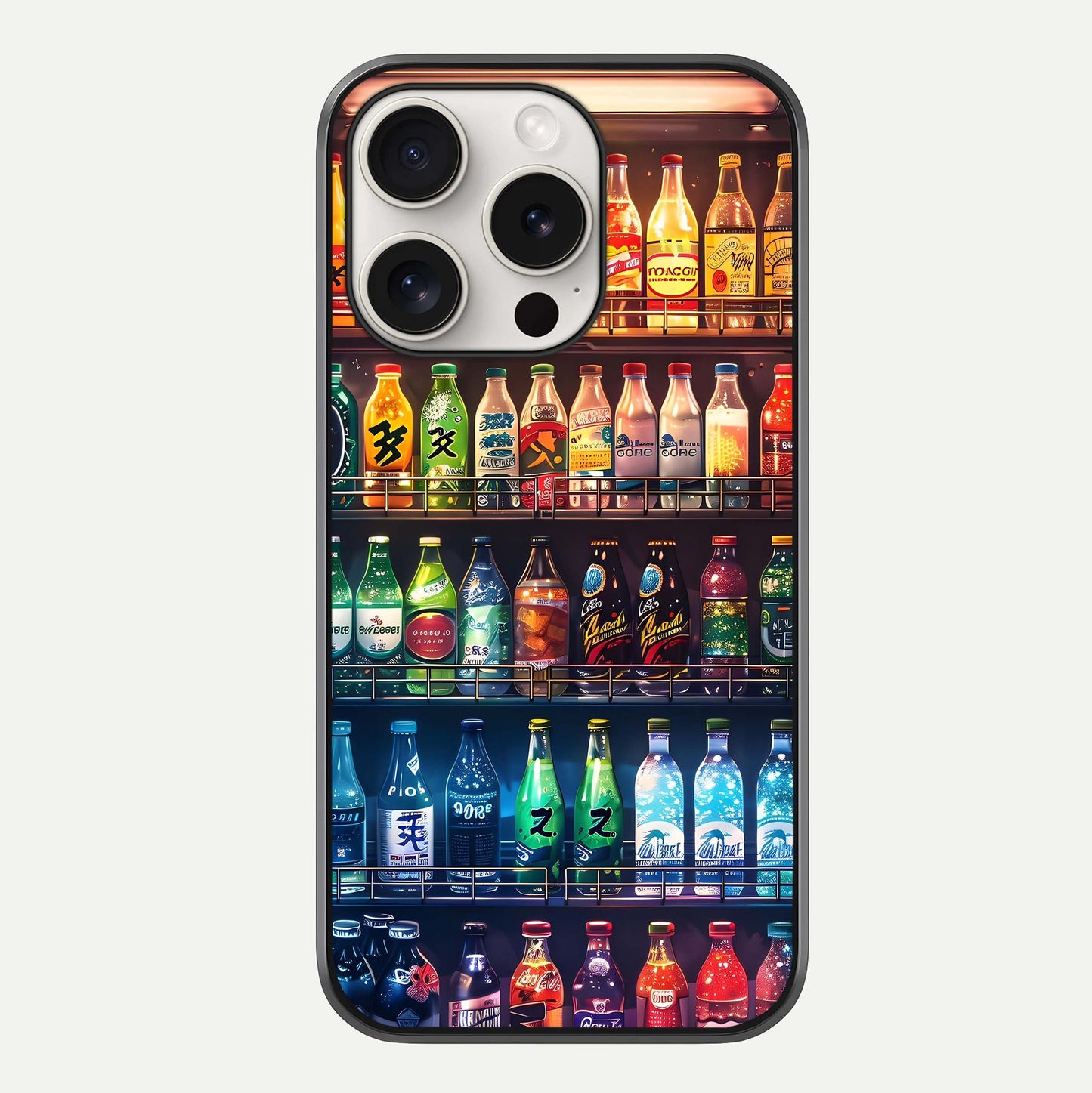 Colorful Soda Bottles Glass Case For iPhone 15 Pro Max by Custom World