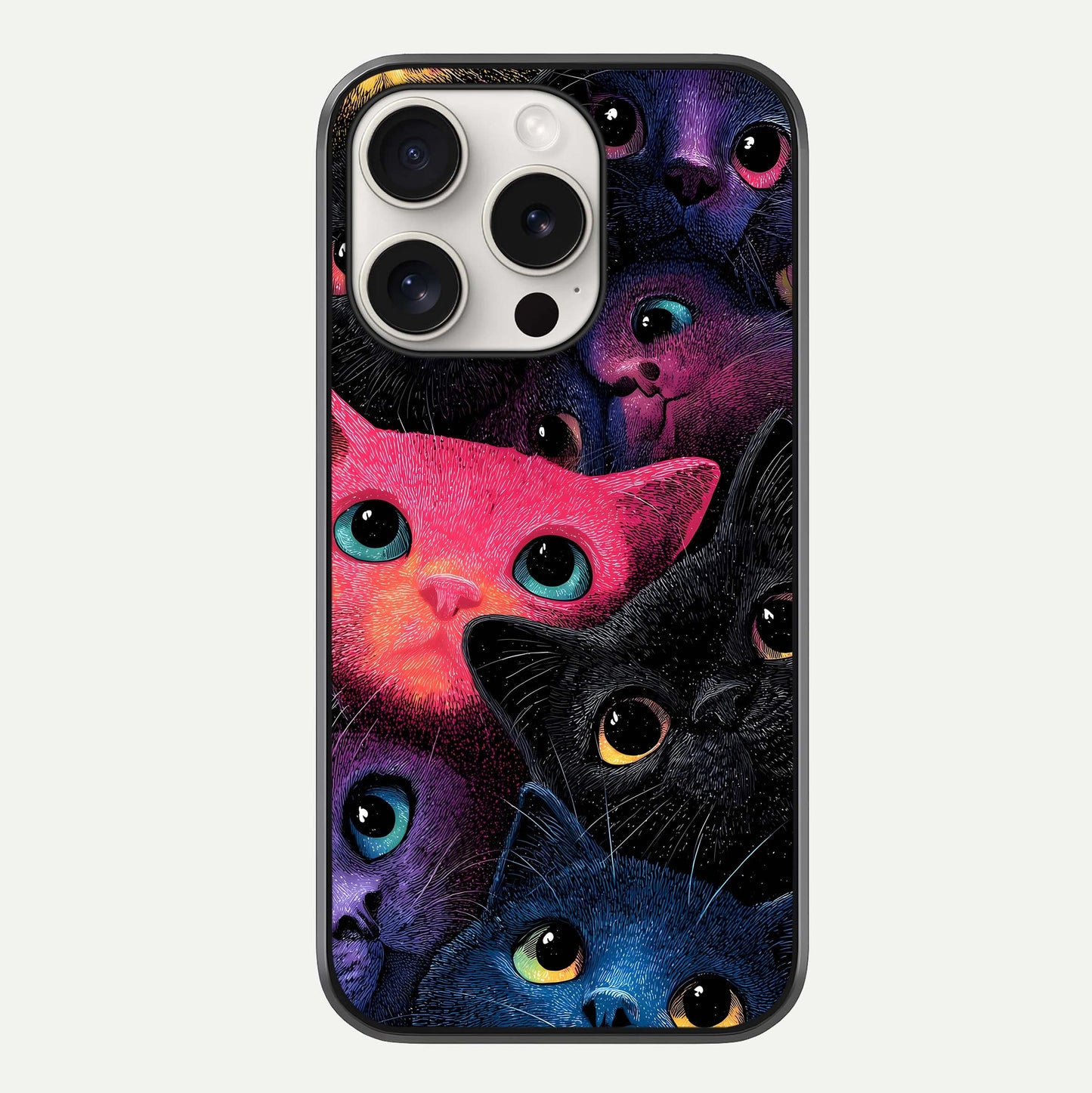 Cosmic Cats Dreams Glass Case For iPhone 15 Pro Max by Custom World