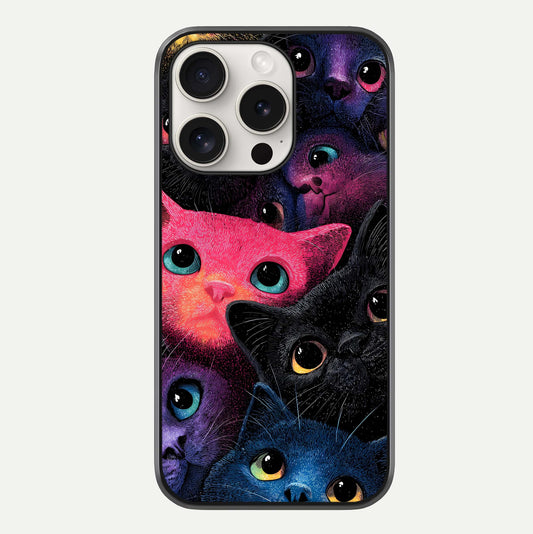 Cosmic Cats Dreams Glass Case For iPhone 15 Pro Max by Custom World