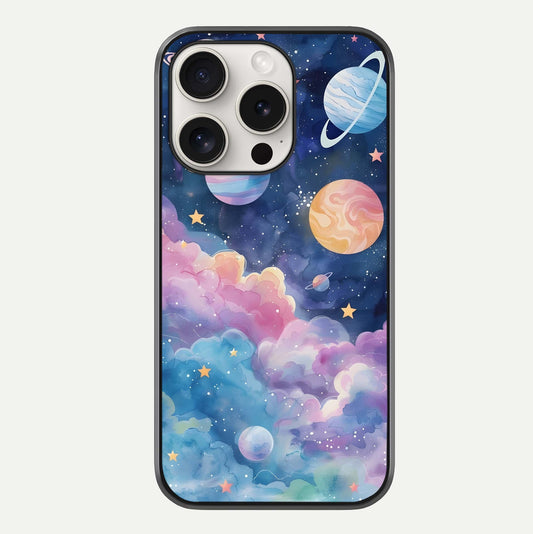 Cosmic Planet Dreams Glass Case For iPhone 15 Pro Max by Custom World