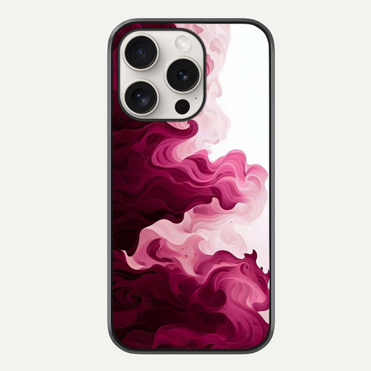 Crimson Wave Flow Glass Case For iPhone 15 Pro Max by Custom World
