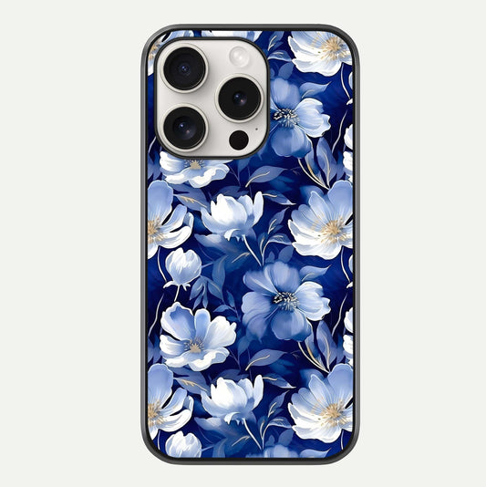 Cute Floral Patterns Glass Case For iPhone 15 Pro Max by Custom World