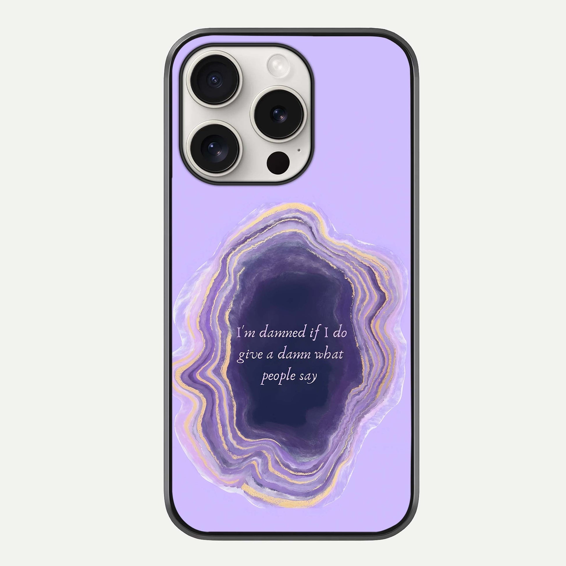 Damned People Quote Glass Case For iPhone 15 Pro Max by Custom World