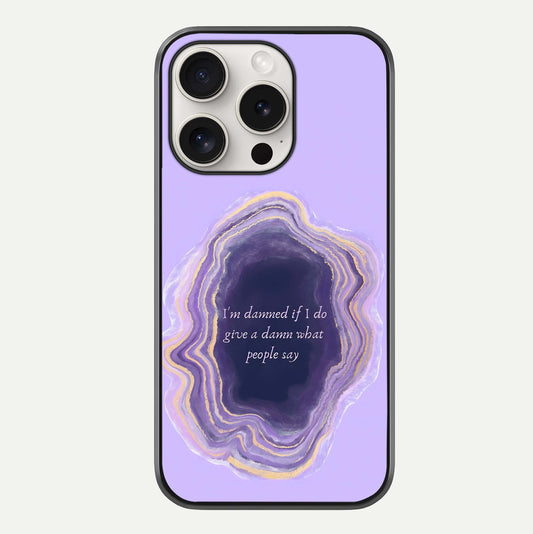 Damned People Quote Glass Case For iPhone 15 Pro Max by Custom World