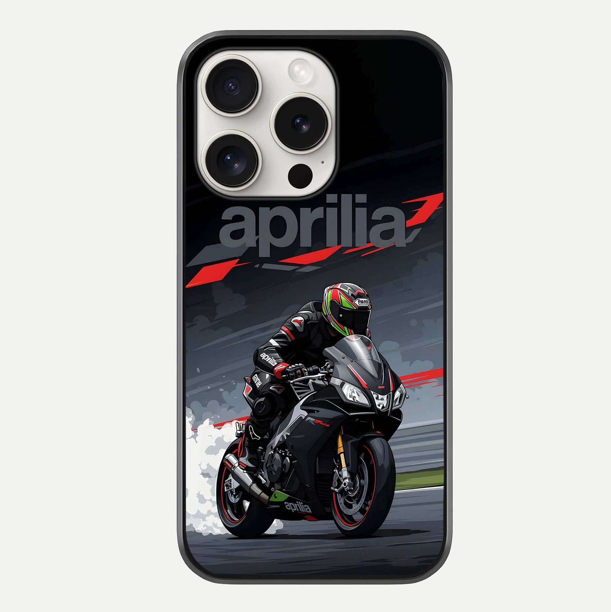 Dark Aprilla Glass Case For iPhone 15 Pro Max by Custom World
