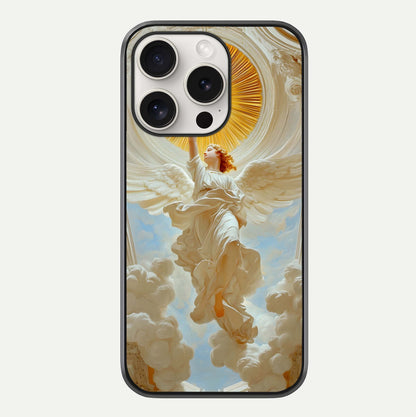 Divine Light Angel Glass Case For iPhone 15 Pro Max by Custom World