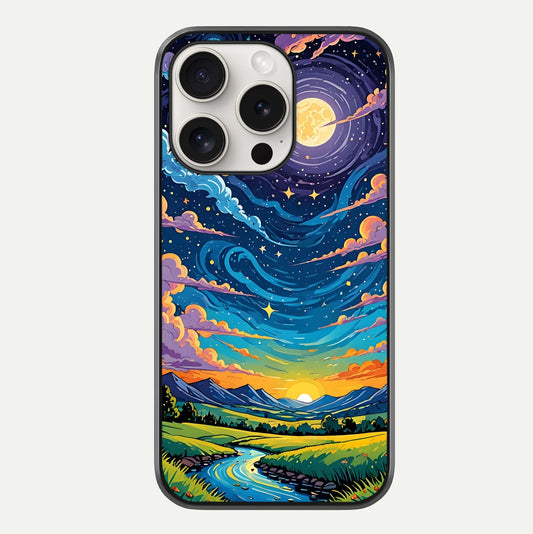 Dreamy Night Landscape Glass Case For iPhone 15 Pro Max by Custom World