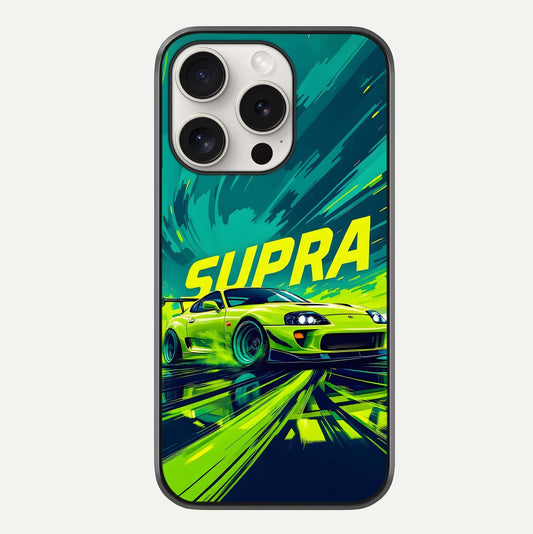 Electric Supra Thunder Glass Case For iPhone 15 Pro Max by Custom World