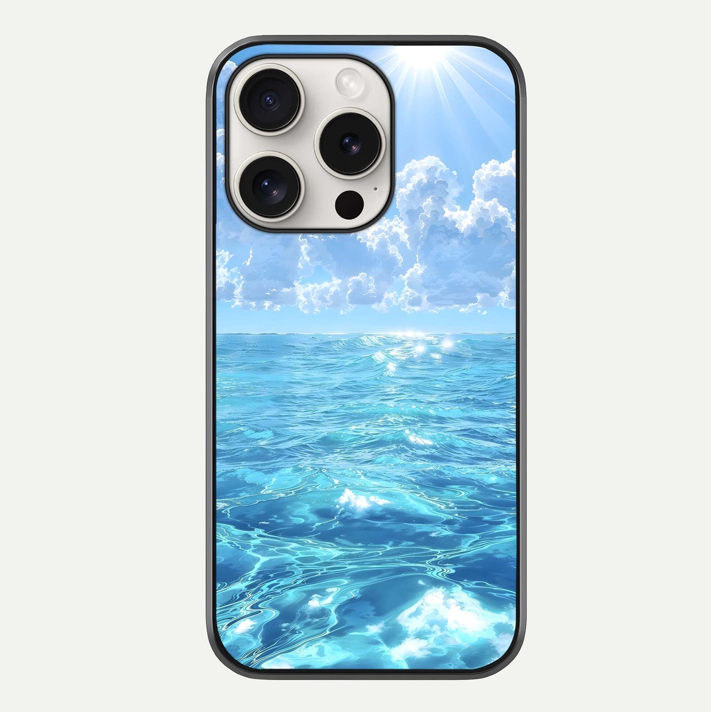 Endless Ocean Horizon Glass Case For iPhone 15 Pro Max by Custom World