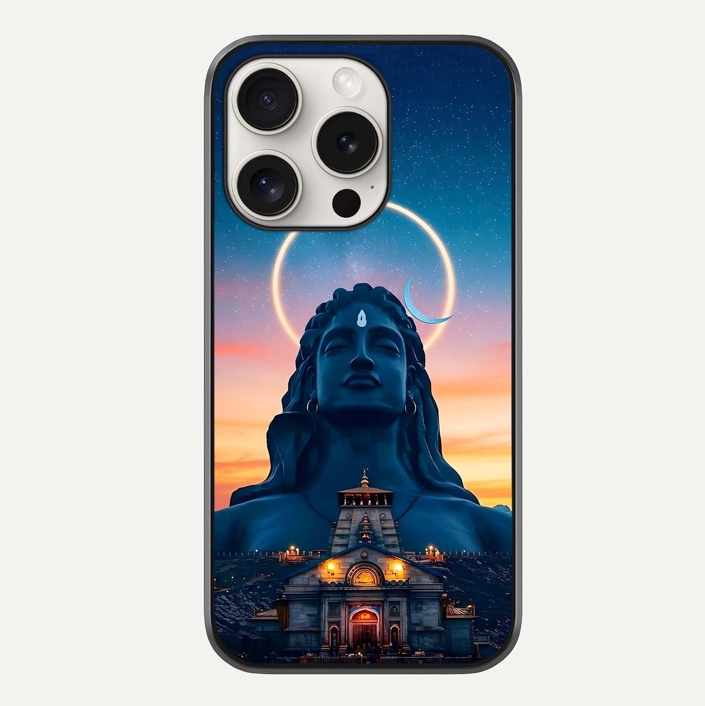 Eternal Shiva Aura Glass Case For iPhone 15 Pro Max by Custom World