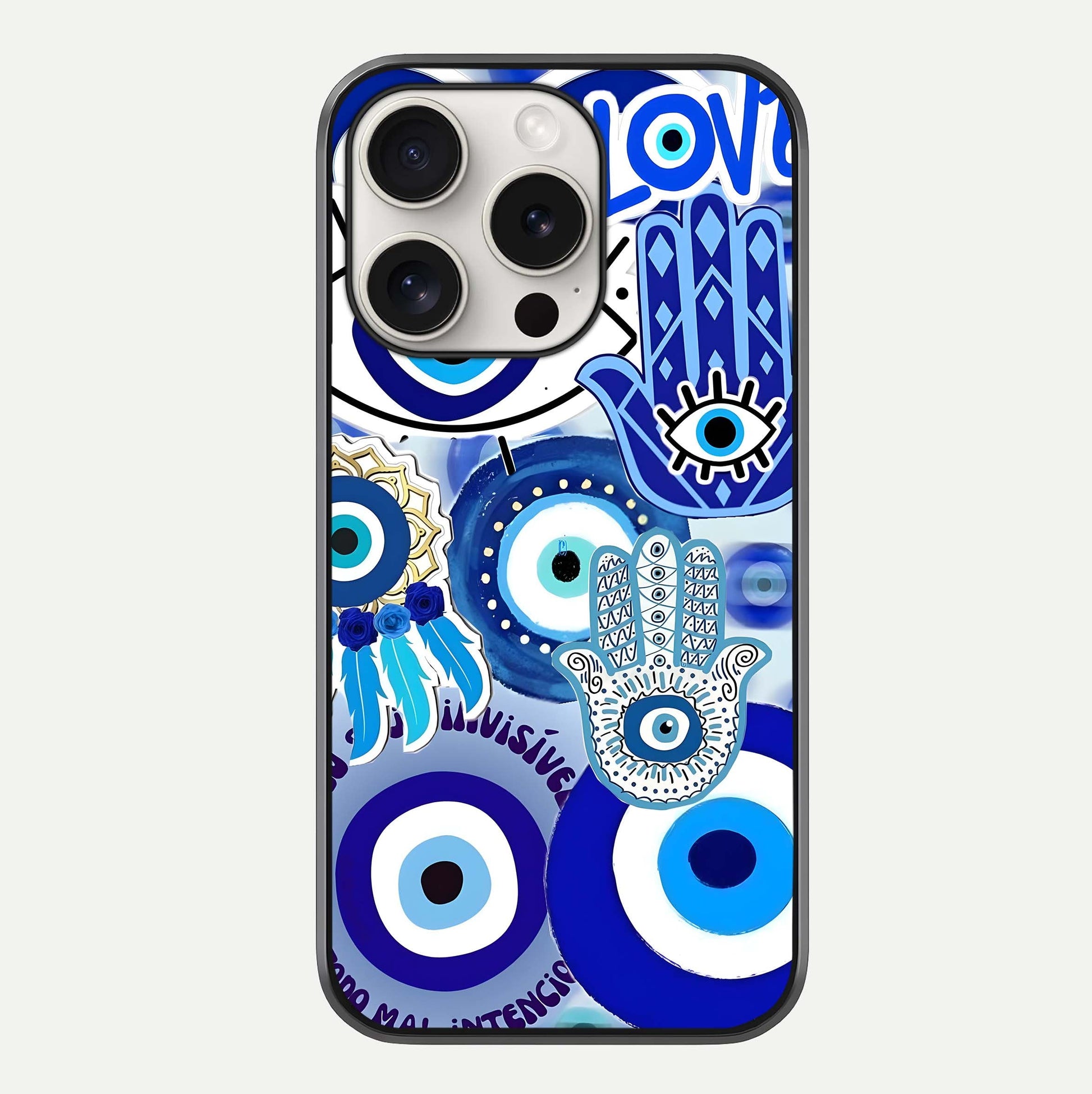 Evil Eyes Dream Glass Case For iPhone 15 Pro Max by Custom World