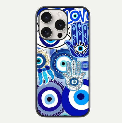 Evil Eyes Dream Glass Case For iPhone 15 Pro Max by Custom World