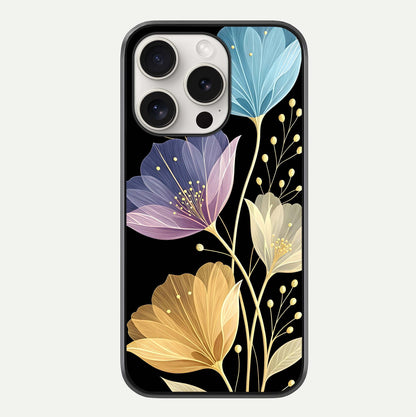 Flower Bloom Glow Glass Case For iPhone 15 Pro Max by Custom World