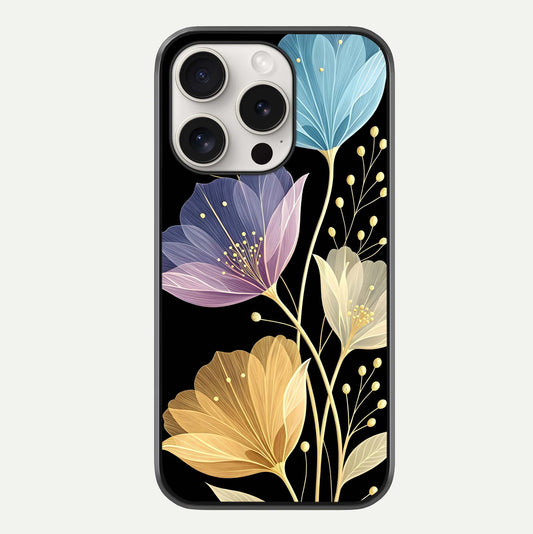 Flower Bloom Glow Glass Case For iPhone 15 Pro Max by Custom World