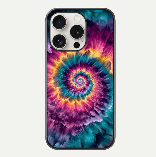 Galactic Spiral Burst Glass Case For iPhone 15 Pro Max by Custom World