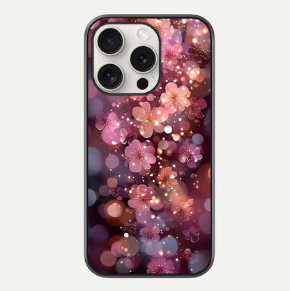 Glowing Petal Bliss Glass Case For iPhone 15 Pro Max by Custom World