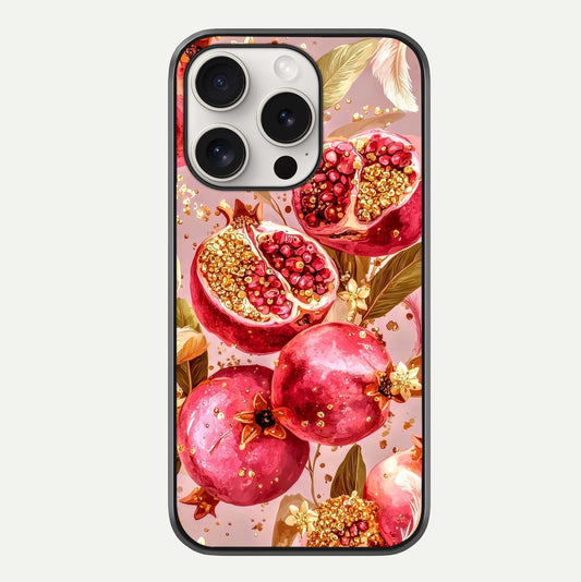 Golden Bloom Glow Glass Case For iPhone 15 Pro Max by Custom World