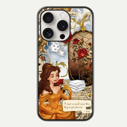 Golden Dream Belle Glass Case For iPhone 15 Pro Max by Custom World