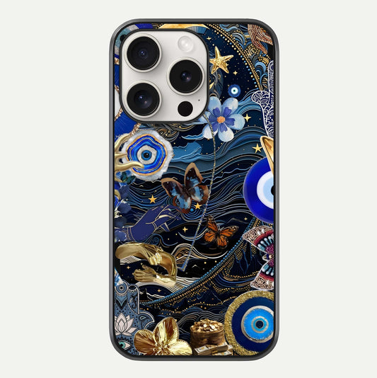 Golden Moon Magic Glass Case For iPhone 15 Pro Max by Custom World