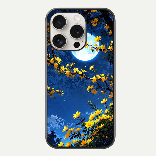Golden Night Glow Glass Case For iPhone 15 Pro Max by Custom World
