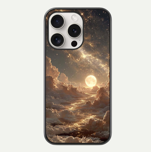 Golden Sky Dream Glass Case For iPhone 15 Pro Max by Custom World