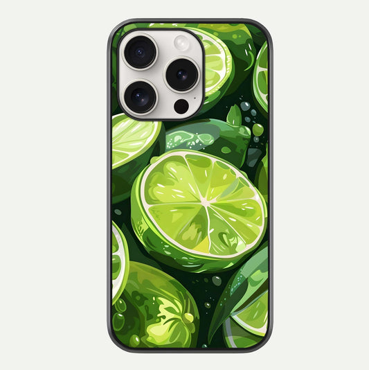 Green Lemon Glass Case For iPhone 15 Pro Max by Custom World