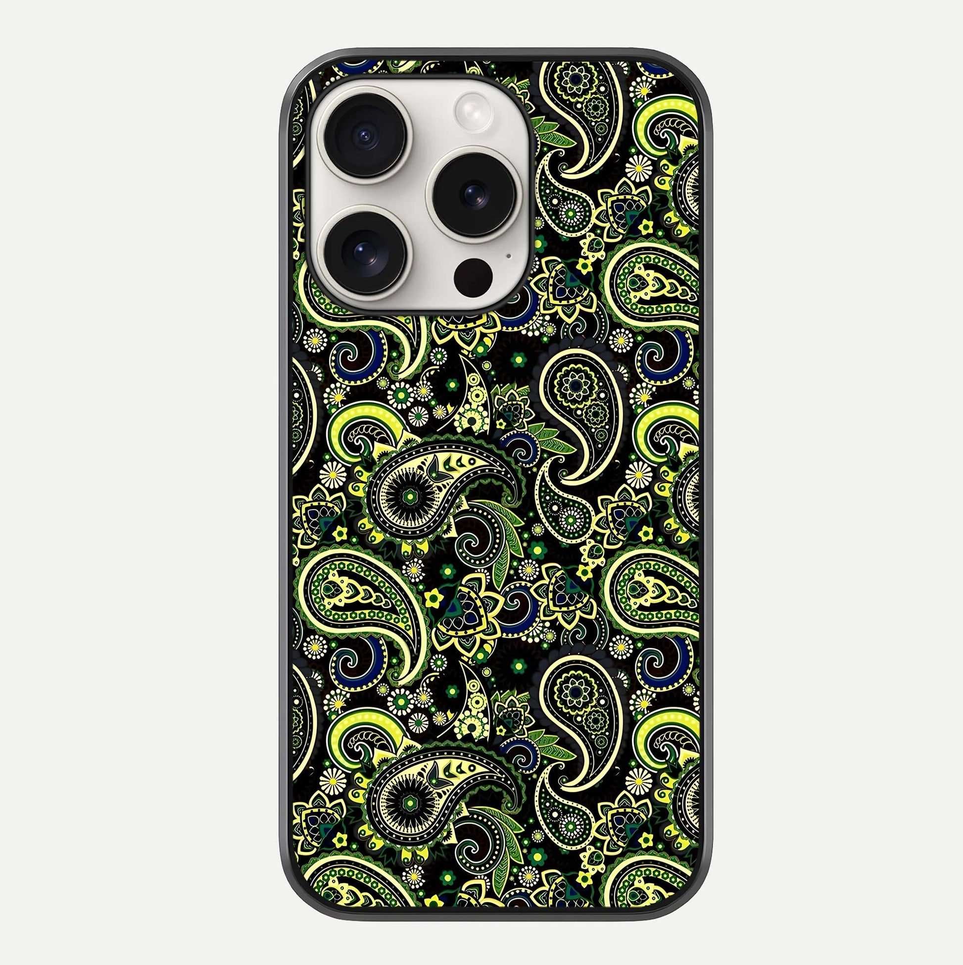 Green Mandala Pattern Glass Case For iPhone 15 Pro Max by Custom World