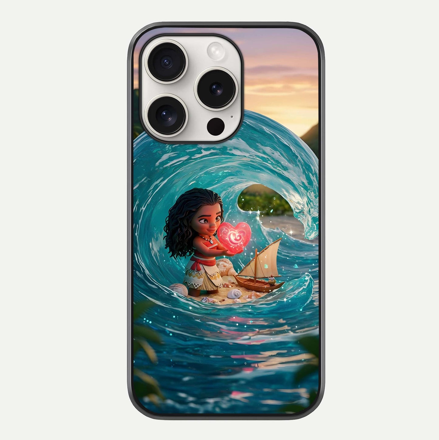 Heart of Ocean Glass Case For iPhone 15 Pro Max by Custom World