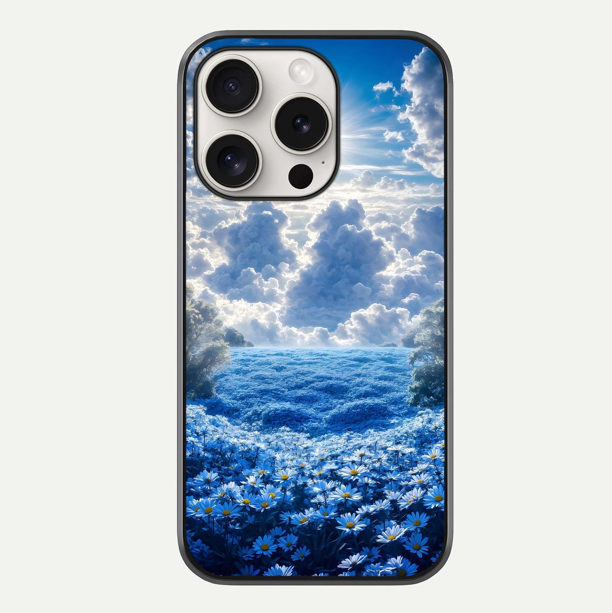 Heavenly Daisy Horizon Glass Case For iPhone 15 Pro Max by Custom World
