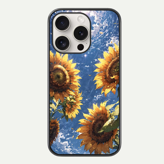Heavenly Sunflower Rise Glass Case For iPhone 15 Pro Max by Custom World