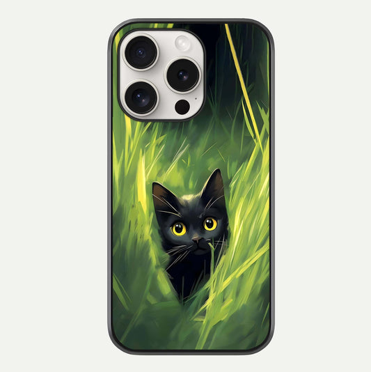 Hidden Cat Whisper Glass Case For iPhone 15 Pro Max by Custom World