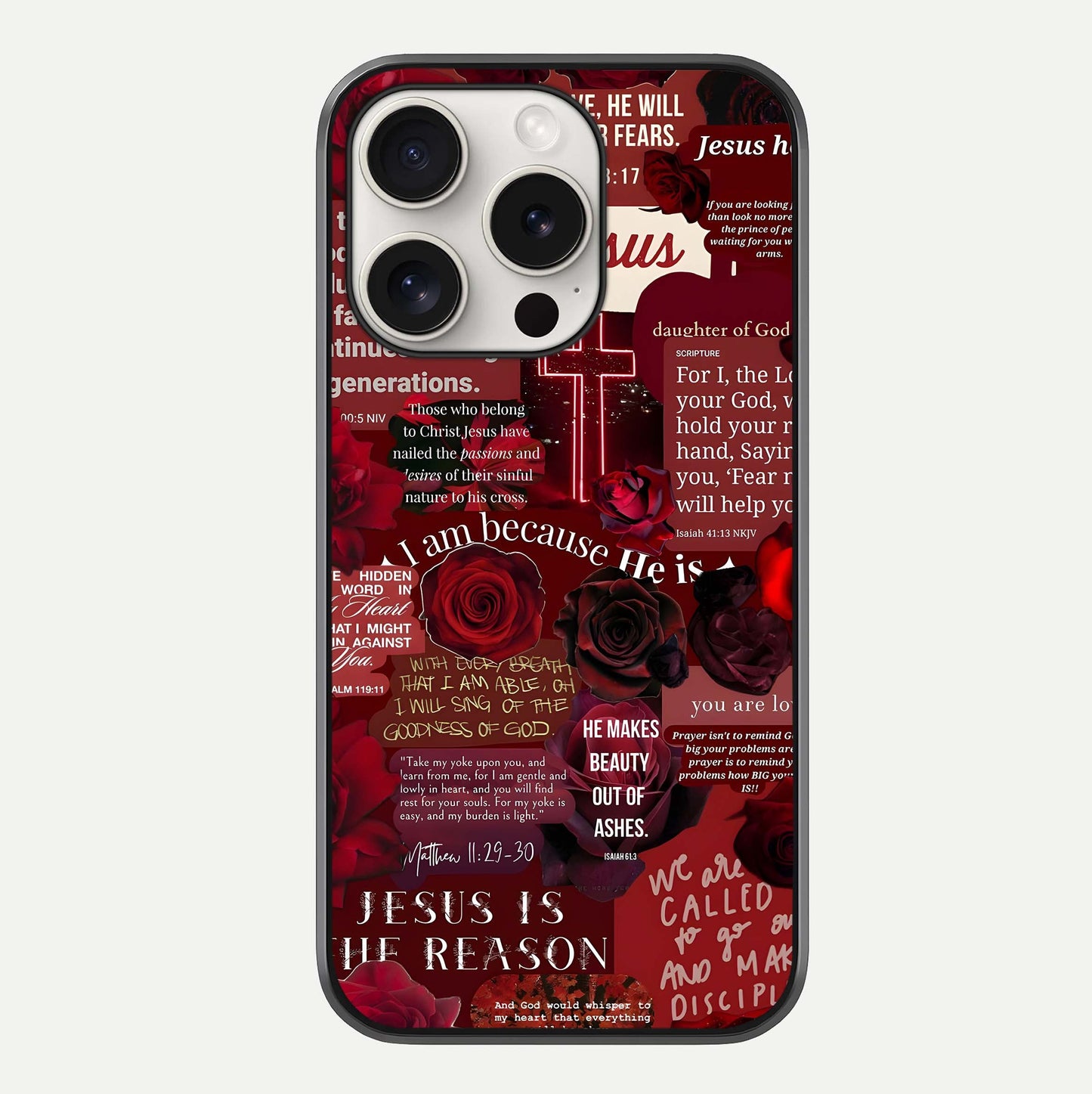 Jesus Love Heals Glass Case For iPhone 15 Pro Max by Custom World