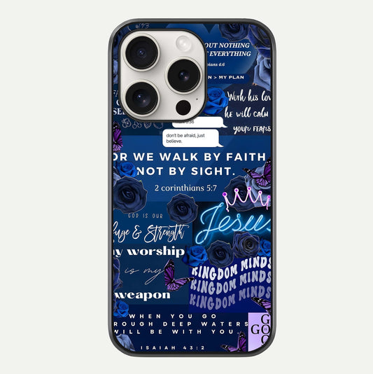 Kingdom Faith Glow Glass Case For iPhone 15 Pro Max by Custom World