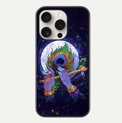 Krishna Hands Art Glass Case For iPhone 15 Pro Max by Custom World