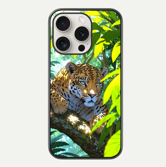 Leopard In Jungle Glass Case For iPhone 15 Pro Max by Custom World